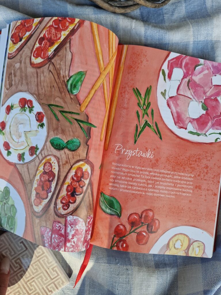 Przystawki włoskie ilustracja kulinarna