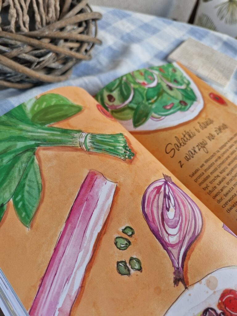 Sałatki owoce ilustracja kulinarna