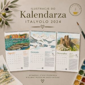 Read more about the article Ilustracje do kalendarza Italyolo 2024 „Jadę do Włoch”