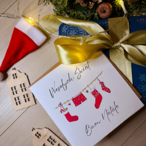 Kartka świąteczna włoski klimat wiszące pranie