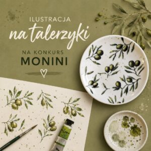 Monini ilustracja na talerzyki