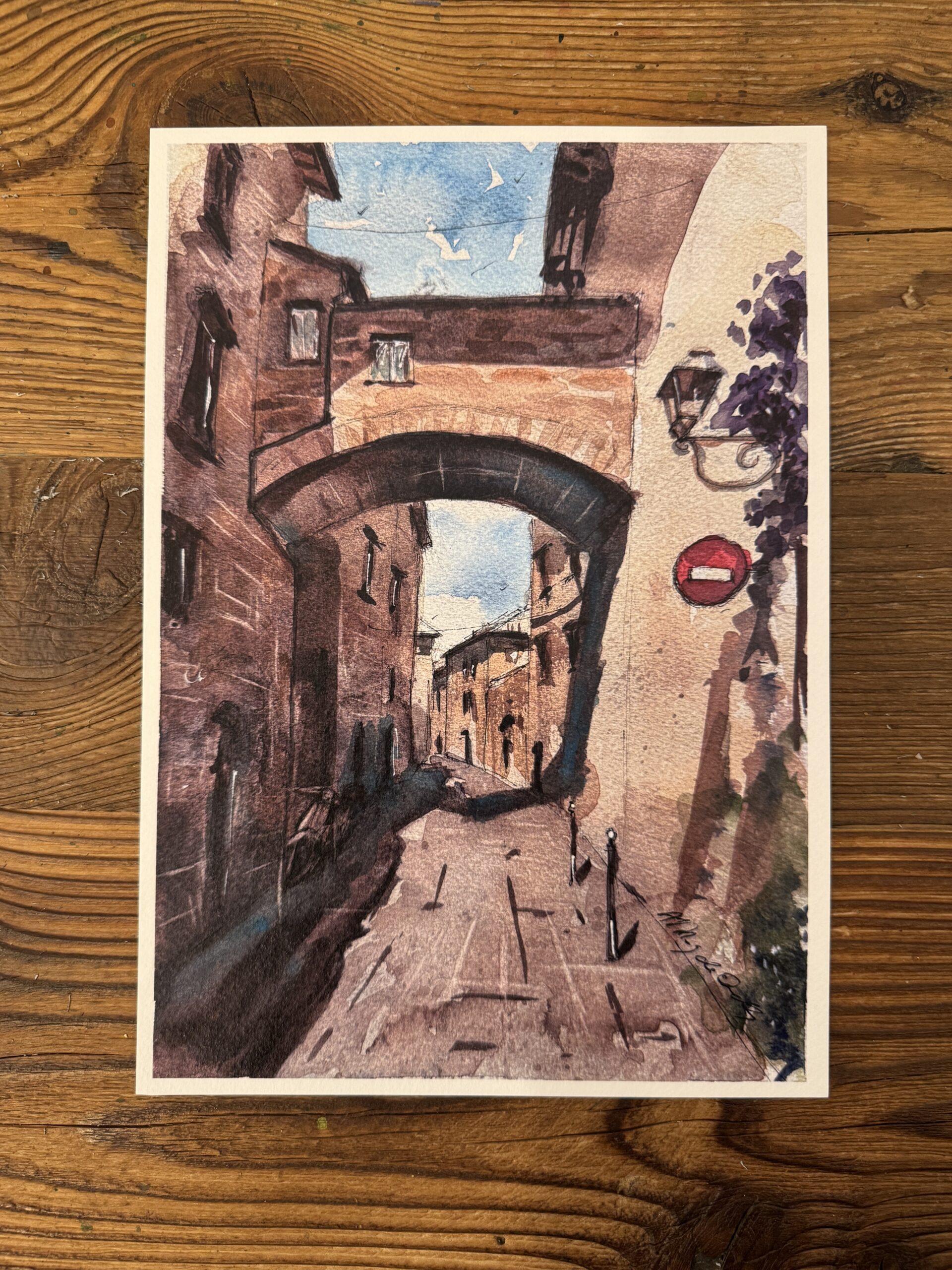 Orvieto obraz akwarelowy