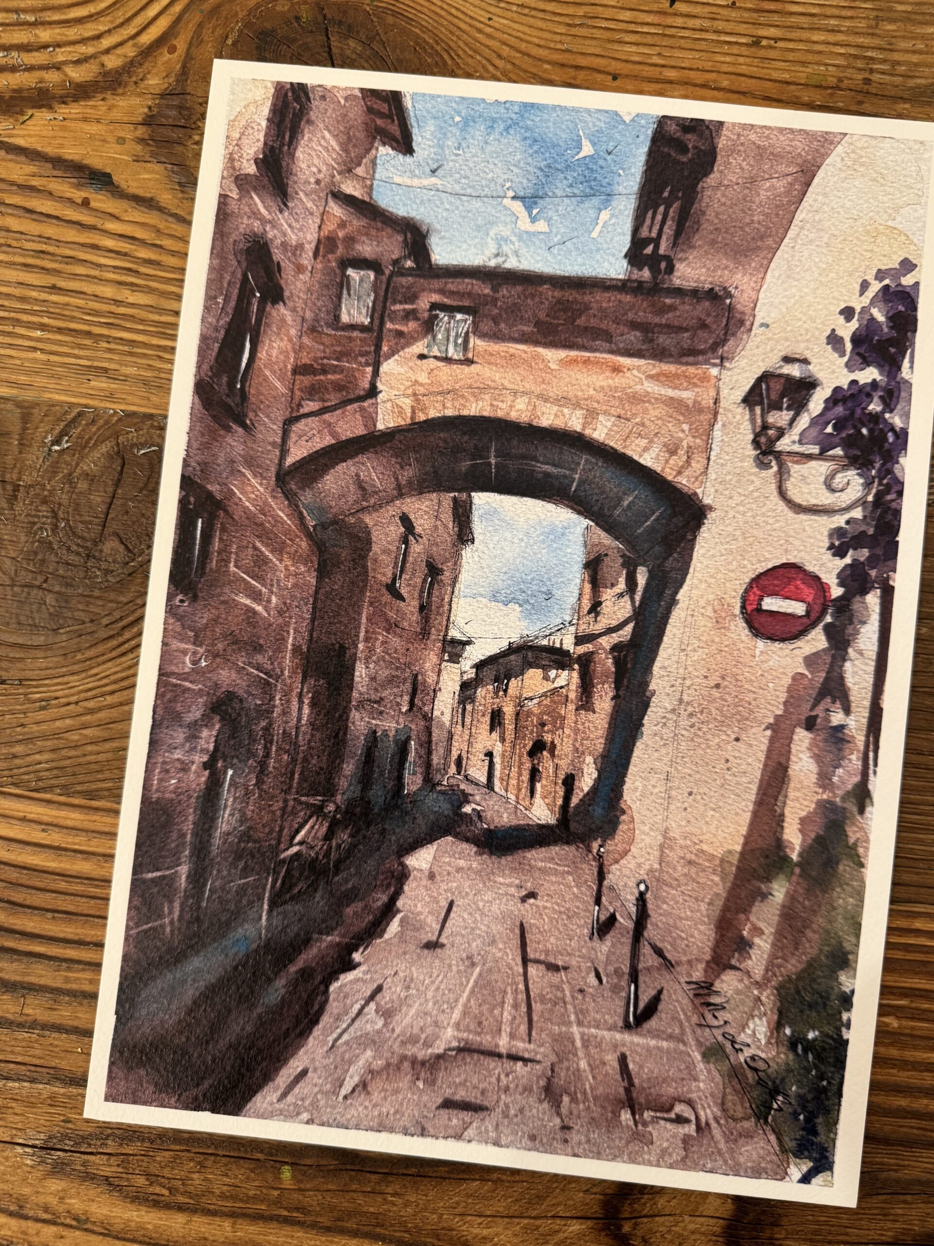 Orvieto obraz akwarelowy