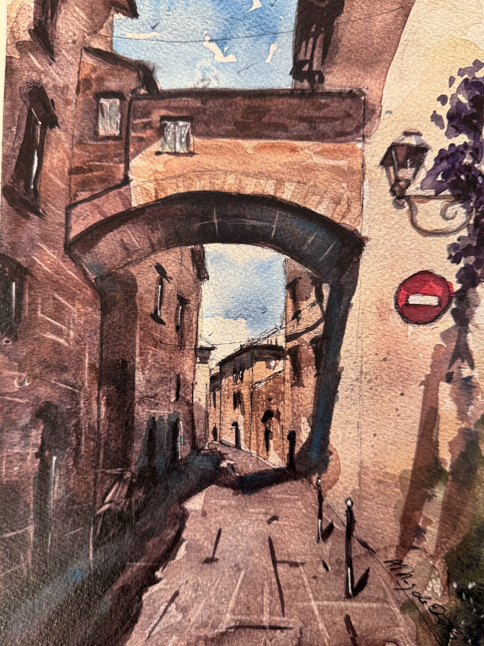 Orvieto obraz akwarelowy