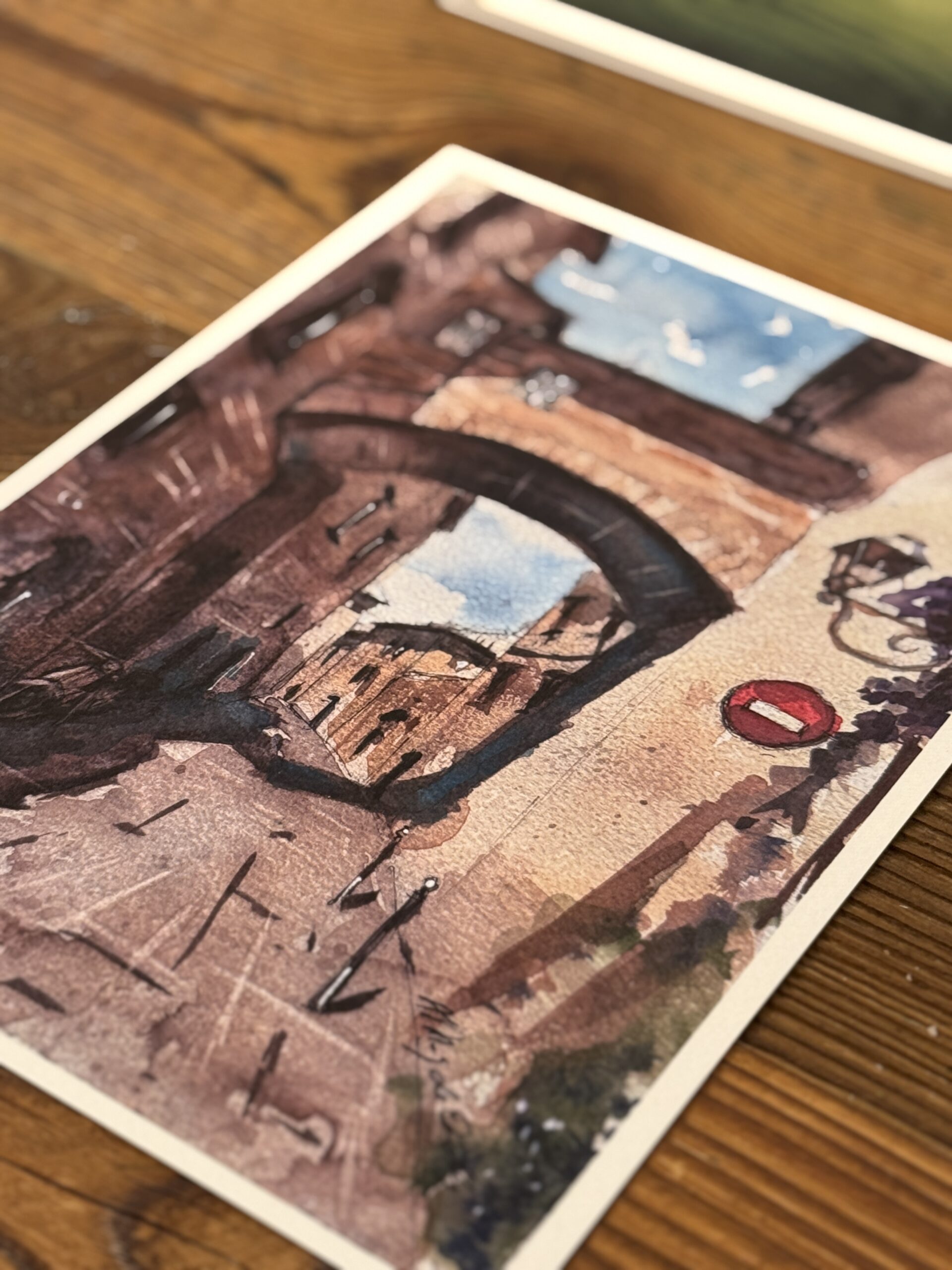 Orvieto obraz akwarelowy