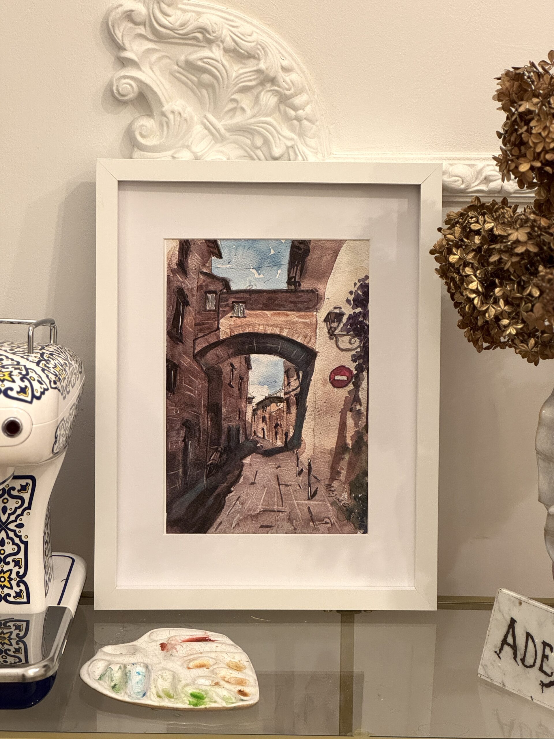 Orvieto obraz akwarelowy