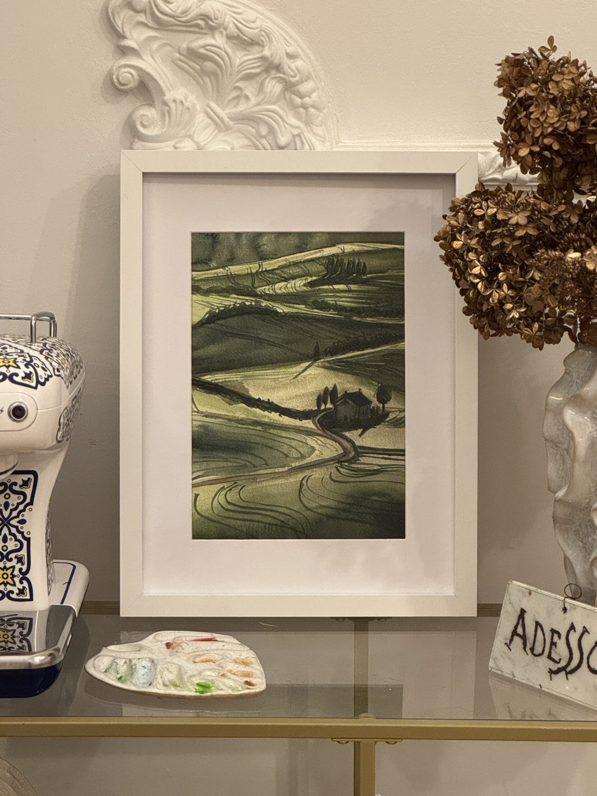 Toskanskie światło obraz akwarelowy