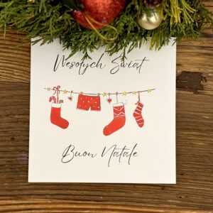 Kartka świąteczna włoski klimat wiszące pranie