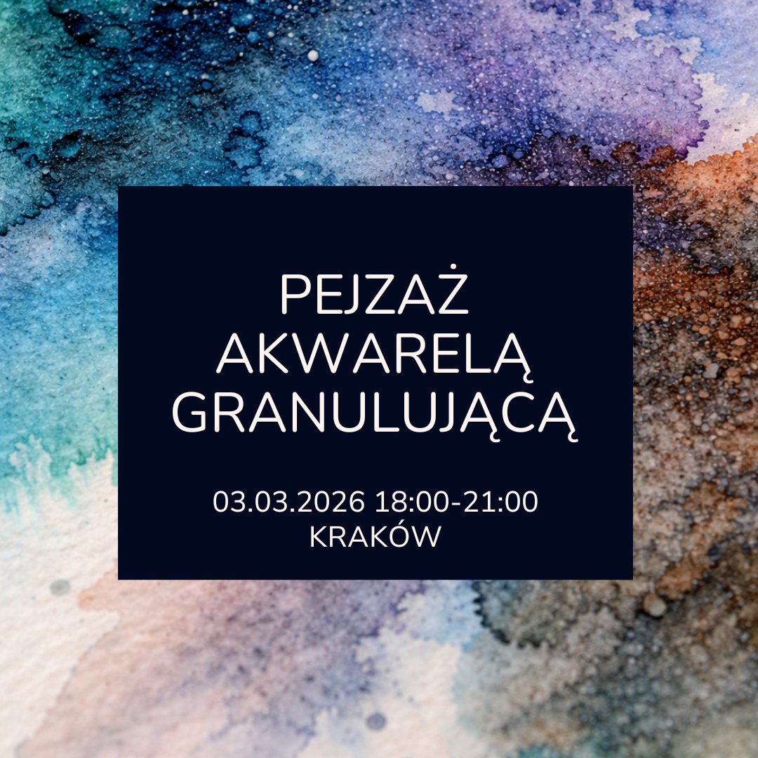 Pejzaż akwarela granulująca