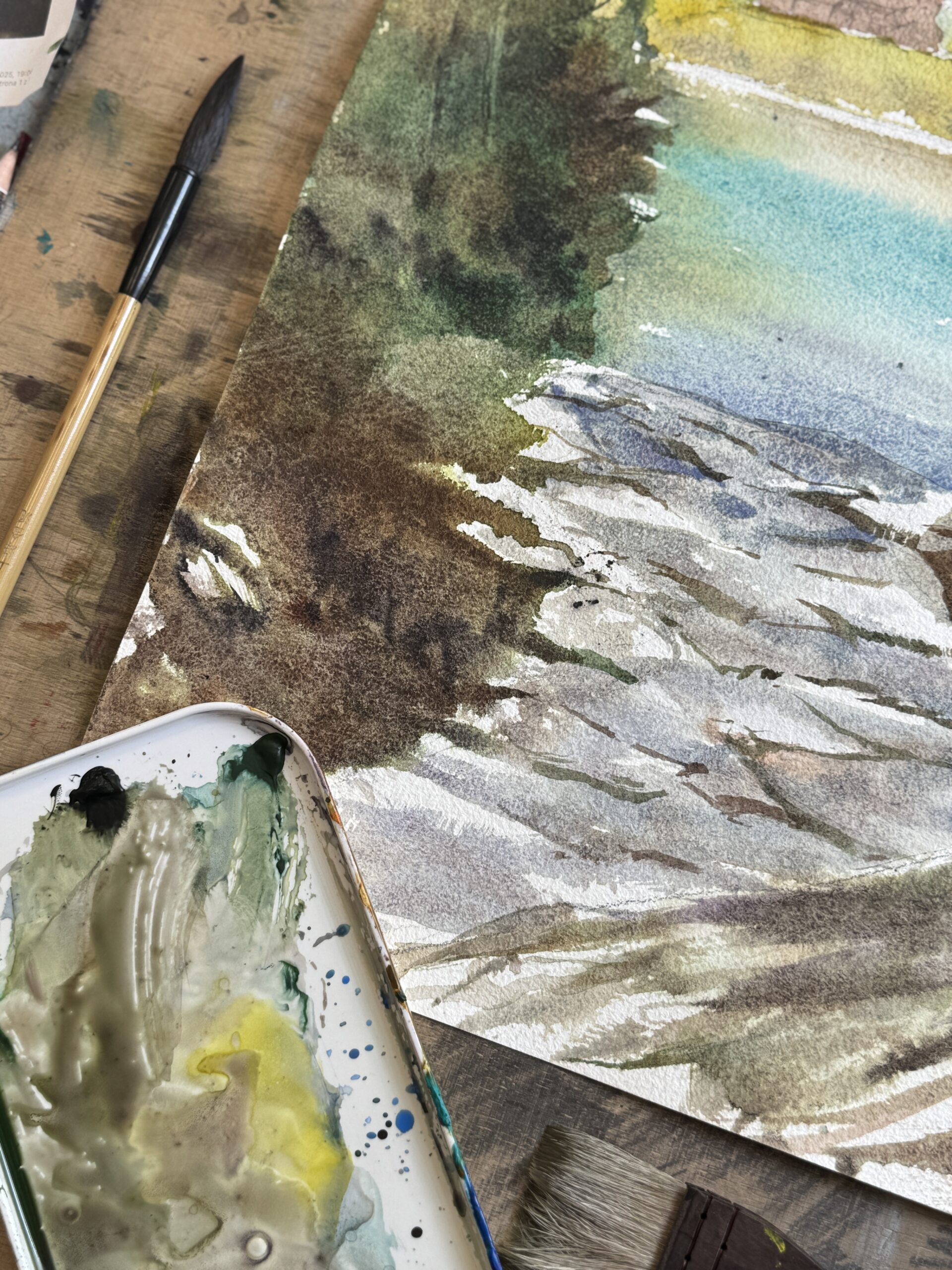 Warsztaty malowania: Pejzaż akwarelą granulującą | Kraków 03.03.2026 - obrazek 4