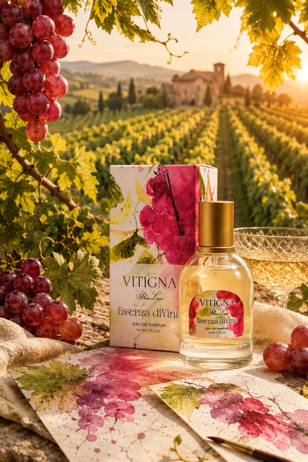 Vitigna Skinlove opakowanie perfum ilustracja akwarelowa agamoleda