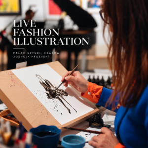 Read more about the article Live fashion illustration w stylu pop-art w Pałacu Sztuki