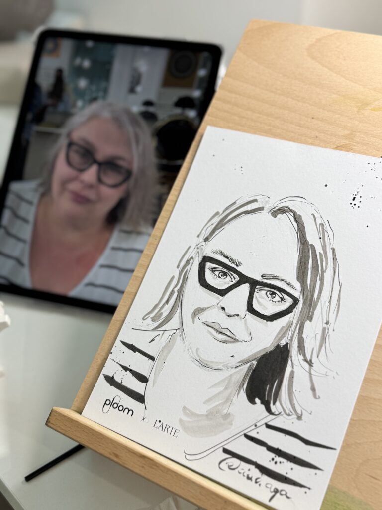 live painting ciao aga x ploom portret tuszem na żywo