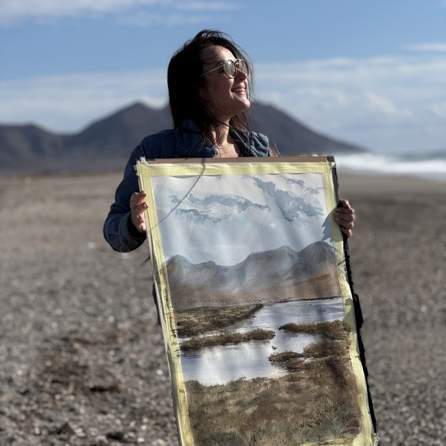 krajobraz akwarela aga moleda